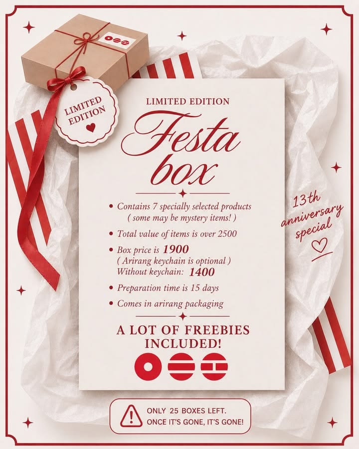 ARIRANG Festa Box (Buatan Penggemar)