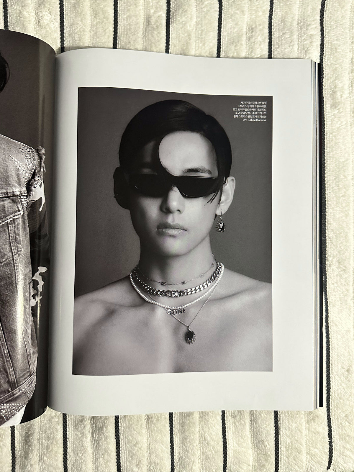 ELLE Korea April 2023 ft. V (Kim Taehyung) x Celine โ B&W close-up