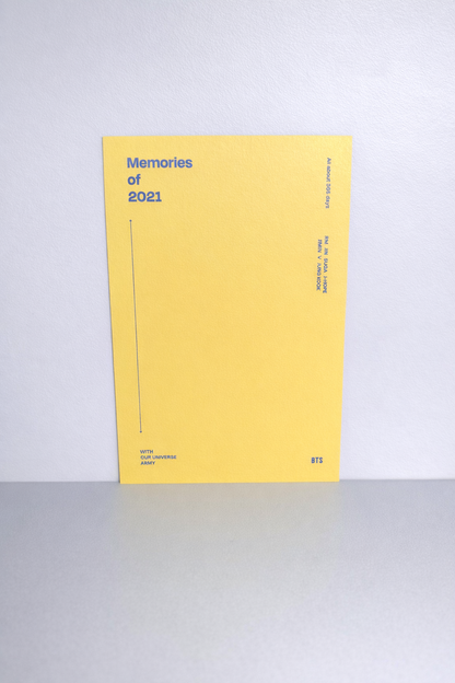 BTS Memories of 2021 Postcard | RM, Jin, Suga, J-Hope | Pre-Owned