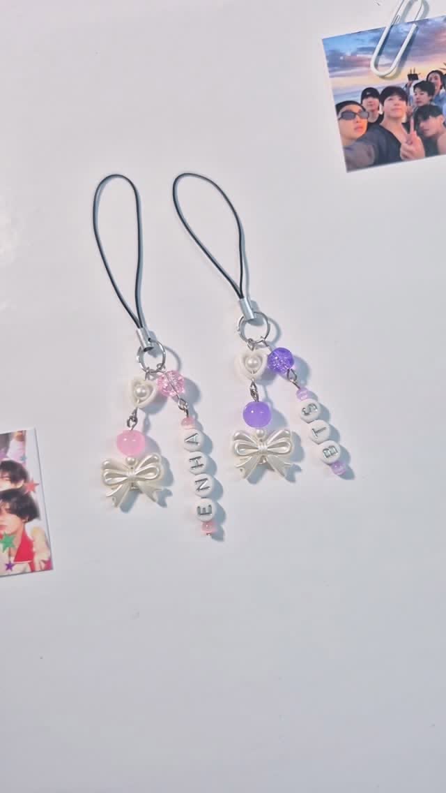 Customized Name Bead Charm — Handmade Phone Charm (Fan-Made)