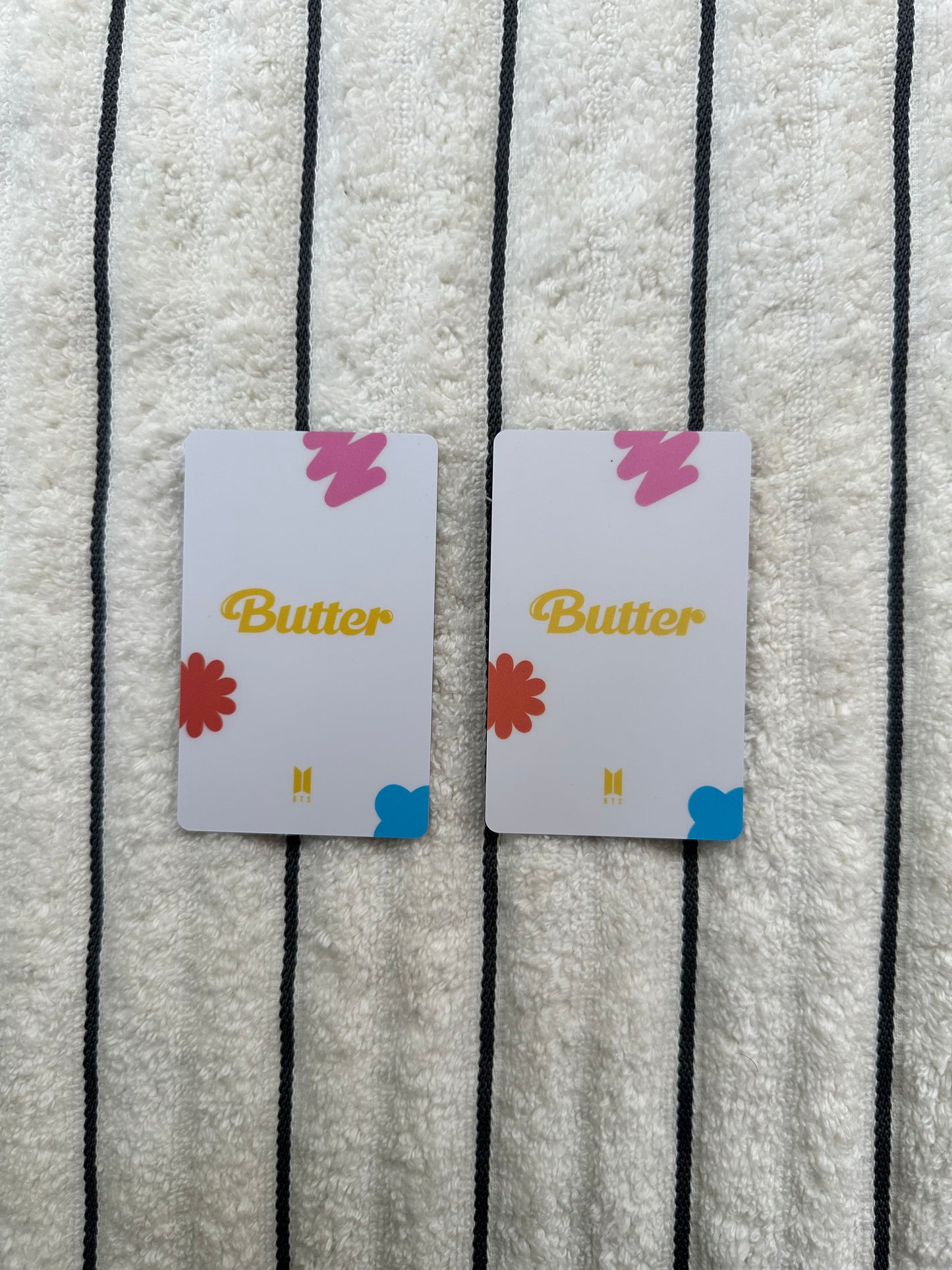 BTS Butter Powerstation White Photocard | Jin, J-Hope | Pre-Owned