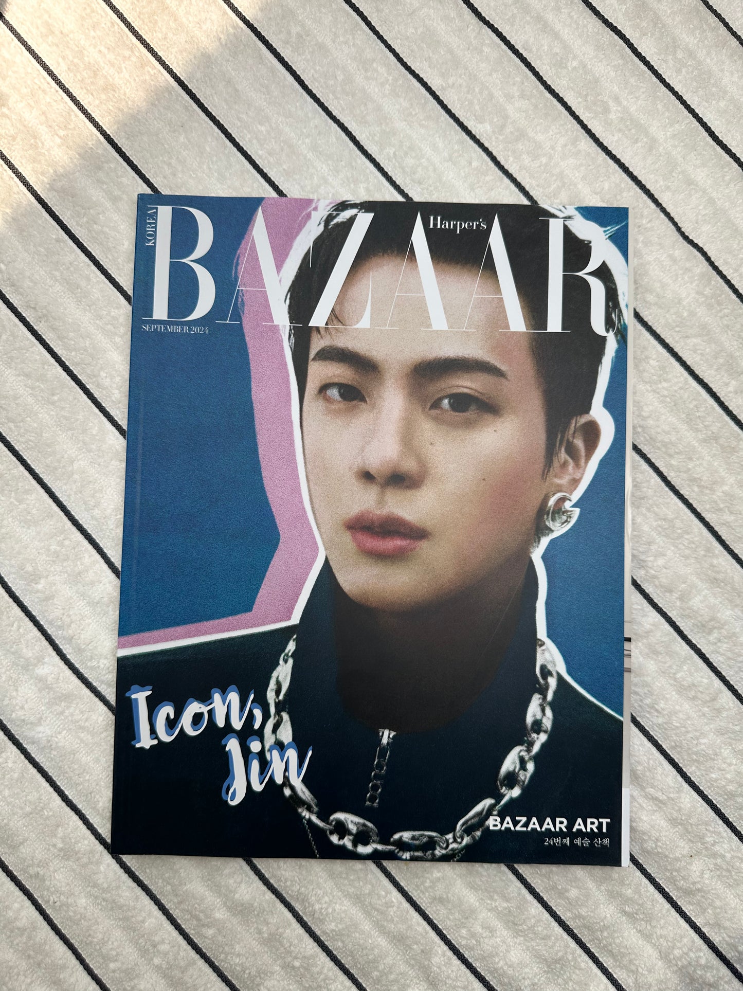 Majalah Harper’s BAZAAR Korea Edisi September 2024 (Sampul B) menampilkan Jin BTS (Kim Seokjin) | Bekas