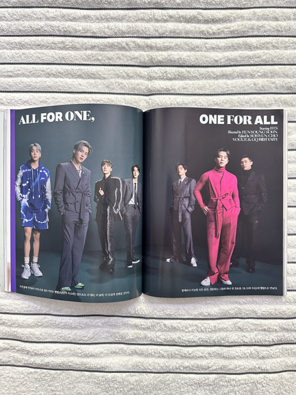 Majalah Vogue Korea Edisi Januari 2022 menampilkan BTS (Grup Lengkap) | Sampul C | Bekas