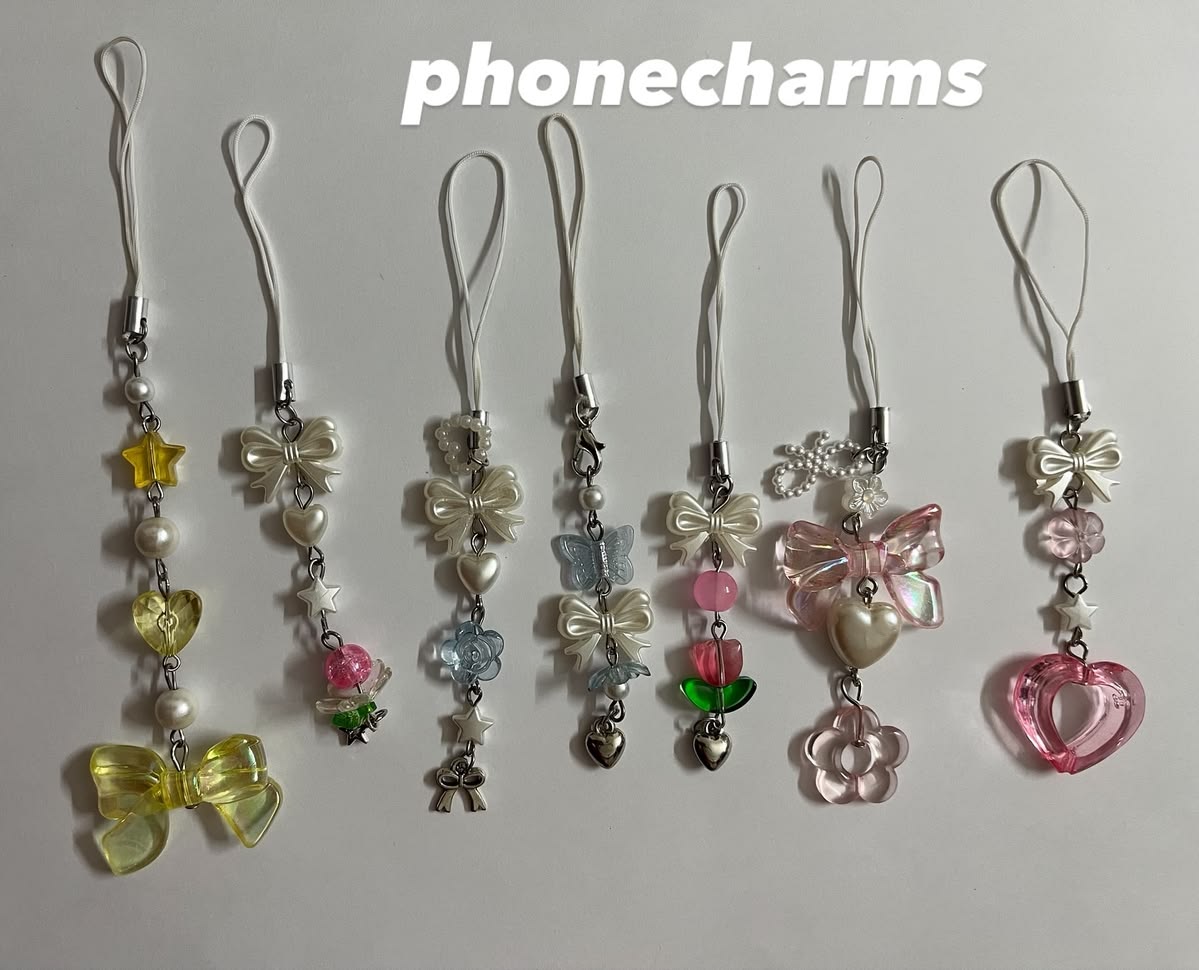 Handmade Phone Charm set — Beaded K-pop Inspired Accessory (Fan-Made)