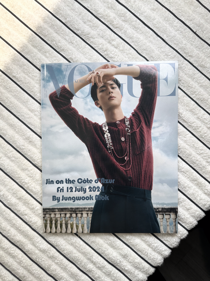 Vogue Korea Edisi Spesial Oktober 2024 menampilkan Jin BTS | Sampul A, B & C | Bekas